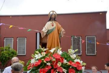 Misa y procesión del Sagrado Corazón de Jesús en La Higuera Canaria (Foto Francisco Javier Santana)